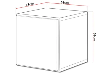 Roco Vitrinskåp 37,5x39x37,5 cm Black - Förvaring - Skåp - Vitrinskåp
