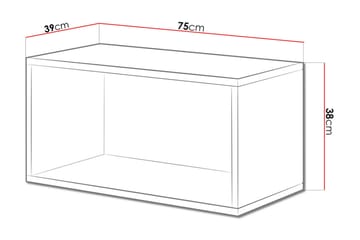 Roco Vitrinskåp 37,5x39x75 cm - Grå - Förvaring - Skåp - Vitrinskåp