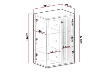 Rosehall Vitrinskåp 132 cm Black - Förvaring - Skåp - Vitrinskåp