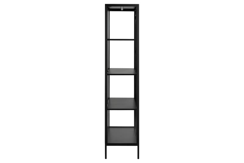 Sakie Vitrinskåp 40 cm djup 80 cm bred 180 cm hög Metall Glas - Svart - Förvaring - Skåp - Vitrinskåp