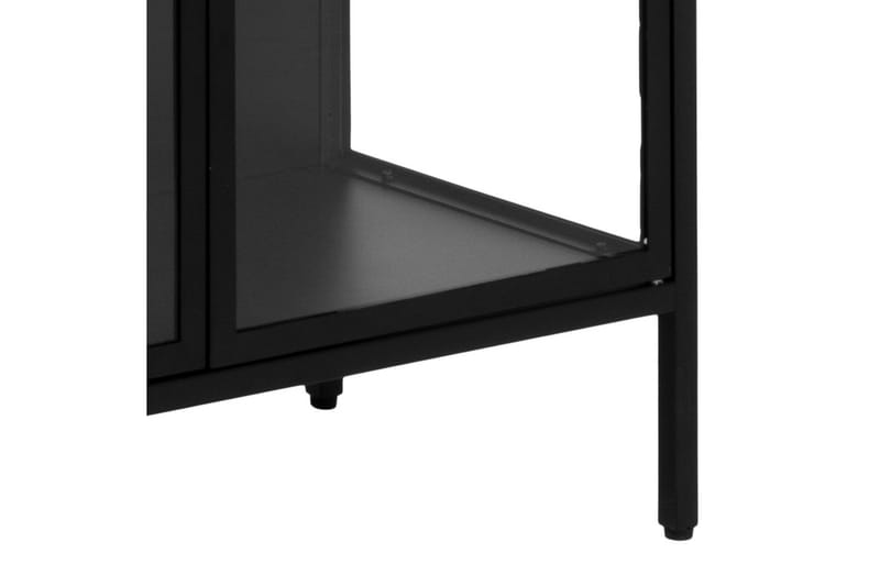 Sakie Vitrinskåp 40 cm djup 80 cm bred 180 cm hög Metall Glas - Svart - Förvaring - Skåp - Vitrinskåp
