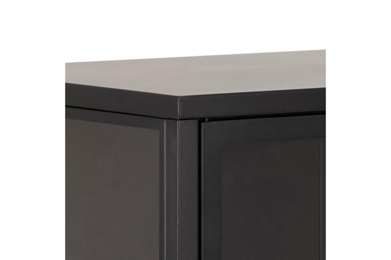 Sakie Vitrinskåp 40 cm djup 80 cm bred 98,7 cm hög Metall Glas - Svart - Förvaring - Skåp - Vitrinskåp