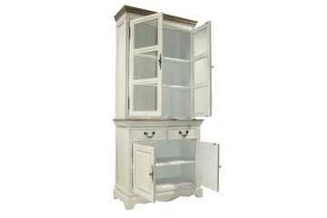 Samira Vitrinskåp 39,5 cm djup 85,5 cm bred 189,5 cm hög Ljust Trä - Förvaring - Skåp - Vitrinskåp