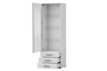 Soho Vitrinskåp 60x41x192 cm - Svart - Förvaring - Skåp - Vitrinskåp