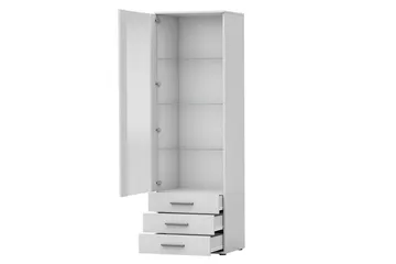 Soho Vitrinskåp 60x41x192 cm - Svart - Förvaring - Skåp - Vitrinskåp