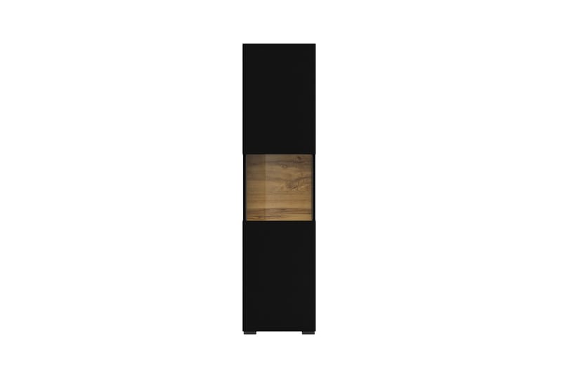 Speno Smalt Vägghängt alt Fristående Vitrinskåp 30 cm djup 36 cm bred 140 cm hög Mörkt Trä - Svart - Förvaring - Skåp - Vitrinskåp