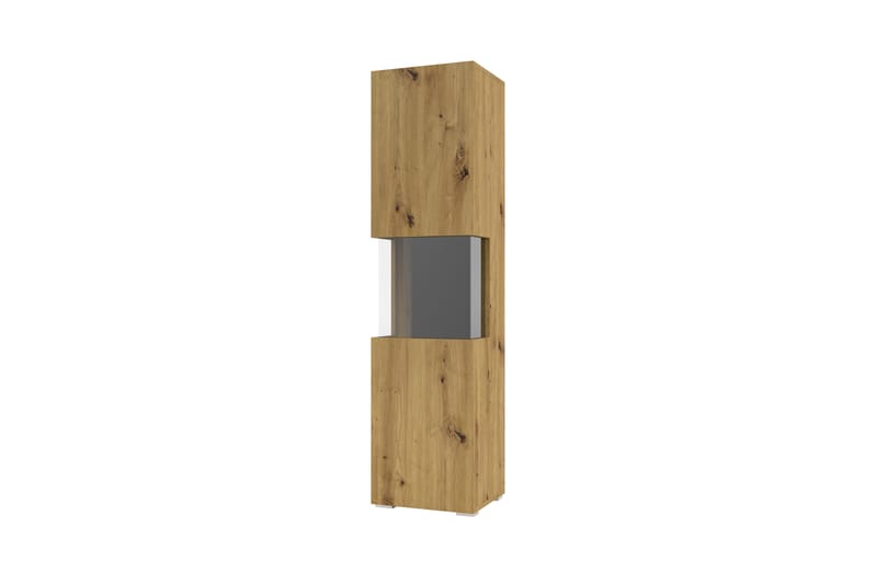 Speno Vägghängt alt Fristående Smalt Vitrinskåp 30 cm djup 36 cm bred 140 cm hög Trä - Brun - Förvaring - Skåp - Vitrinskåp