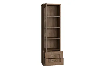 Tadeusz Smalt Vitrinskåp 44 cm djup 46 cm bred 191 cm hög Trä - Brun - Förvaring - Skåp - Vitrinskåp