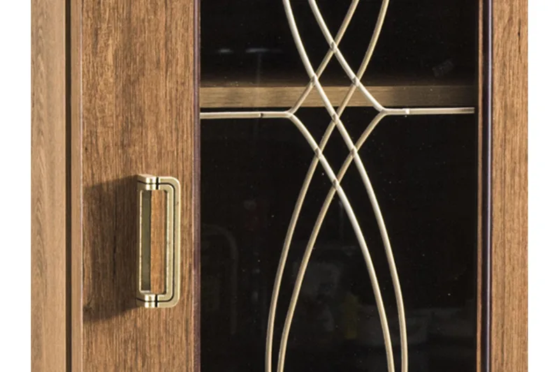 Tadeusz Vitrinskåp 40 cm djup 90 cm bred 191 cm hög Trä - Brun - Förvaring - Skåp - Vitrinskåp