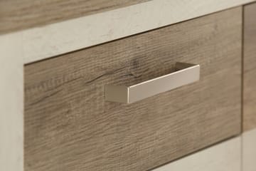 Talebi Låg Skänk 41 cm djup 172 cm bred 90 cm hög Trä - Brun/Vit - Förvaring - Skåp - Vitrinskåp