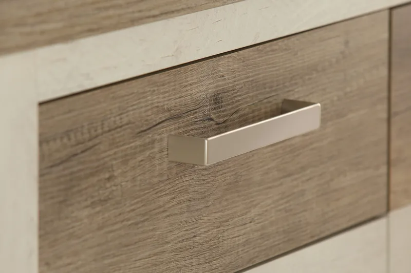 Talebi Låg Skänk 41 cm djup 172 cm bred 90 cm hög Trä - Brun/Vit - Förvaring - Skåp - Vitrinskåp