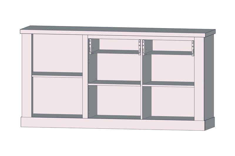 Talebi Låg Skänk 41 cm djup 172 cm bred 90 cm hög Trä - Brun/Vit - Förvaring - Förvaringsmöbler - Sideboard & skänk