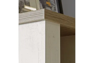 Talebi Skänk 41 cm djup 110 cm bred 128 cm hög Ljust Trä - Brun/Vit - Förvaring - Skåp - Vitrinskåp