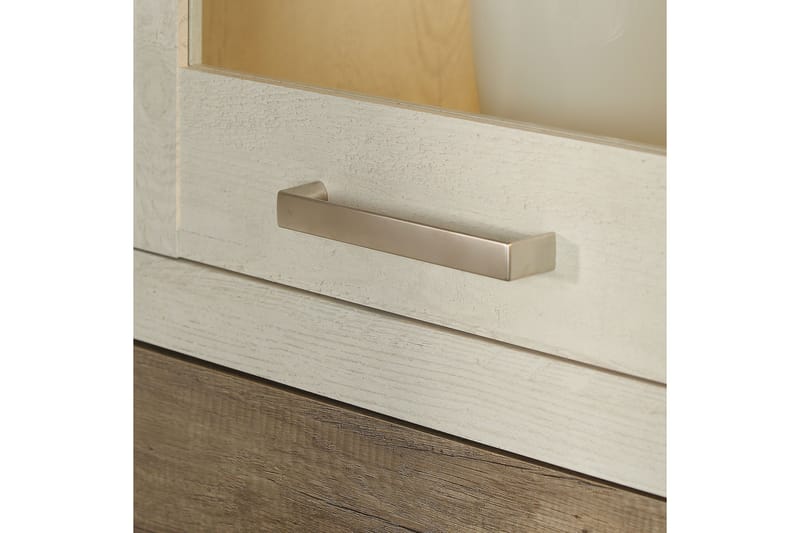 Talebi Vitrinskåp 41 cm djup 71 cm bred 212 cm hög Ljust Trä - Brun/Vit - Förvaring - Skåp - Vitrinskåp