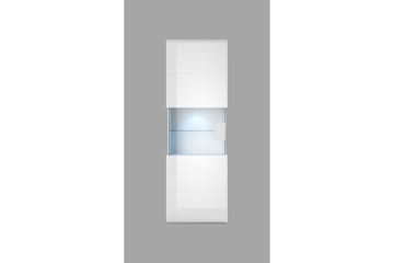 Torrao Vitrinskåp 39 djup 53 cm bred 159 cm hög Ljust Trä Glas - Vit - Förvaring - Skåp - Vitrinskåp