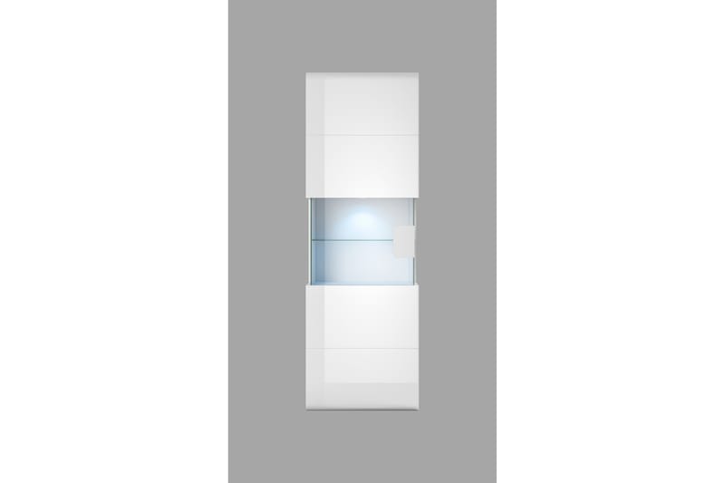 Torrao Vitrinskåp 39 djup 53 cm bred 159 cm hög Ljust Trä Glas - Vit - Förvaring - Skåp - Vitrinskåp