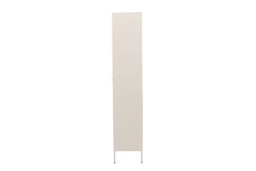 Venture Home Lima Vitrinskåp 35 cm djup 80 cm bred 180 cm hög Ljust Stål - Beige - Förvaring - Skåp - Vitrinskåp