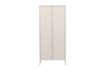Venture Home Lima Vitrinskåp 35 cm djup 80 cm bred 180 cm hög Ljust Stål - Beige - Förvaring - Skåp - Vitrinskåp