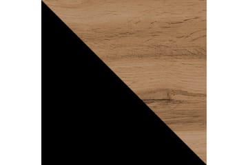 Veria Smalt Vitrinskåp Blå LED Belysning 30 cm djup 40 cm bred 180 cm hög Mörkt Trä Glas - Natur/Svart - Förvaring - Skåp - Vitrinskåp