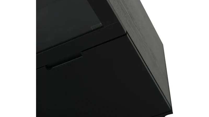 Vitrin Falmar med 4 Dörrar - Svart - Förvaring - Skåp - Vitrinskåp