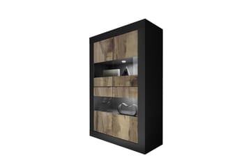 Vitrinskåp Astal 43x102 cm Natur/Svart - LC SPA - Förvaring - Skåp - Vitrinskåp