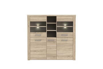 Vitrinskåp Bankso 41x146 cm - Brun - Förvaring - Skåp - Vitrinskåp