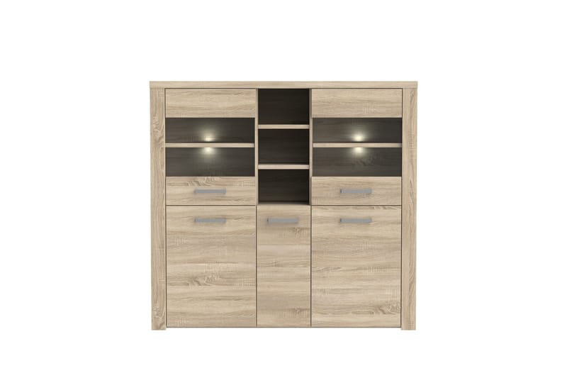 Vitrinskåp Bankso 41x146 cm - Brun - Förvaring - Skåp - Vitrinskåp