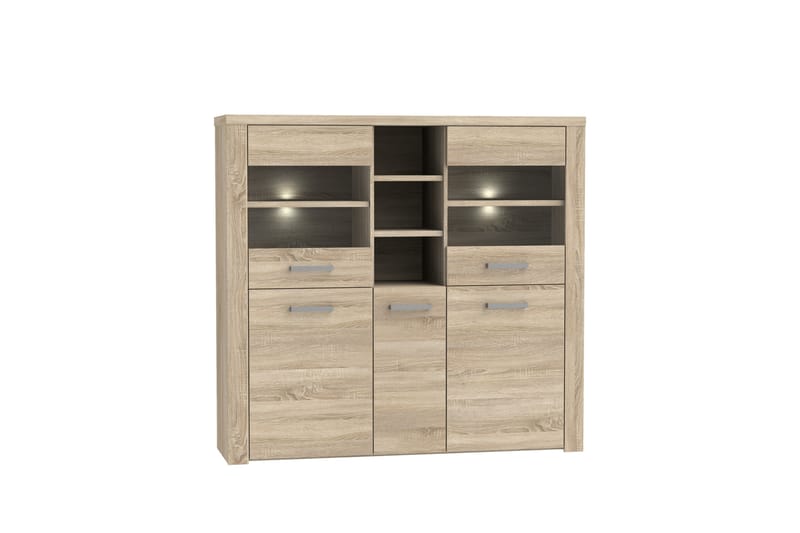 Vitrinskåp Bankso 41x146 cm - Brun - Förvaring - Skåp - Vitrinskåp