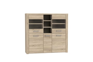 Vitrinskåp Bankso 41x146 cm - Brun - Förvaring - Skåp - Vitrinskåp