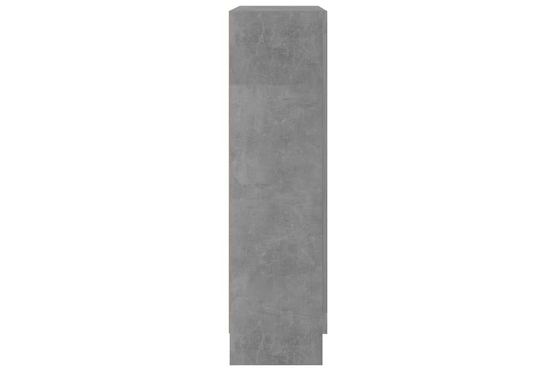 Vitrinskåp betonggrå 82,5x30,5x115 cm spånskiva - Grå - Vitrinskåp