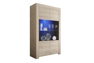 Vitrinskåp Firenze 110 cm - Brun - Förvaring - Skåp - Vitrinskåp