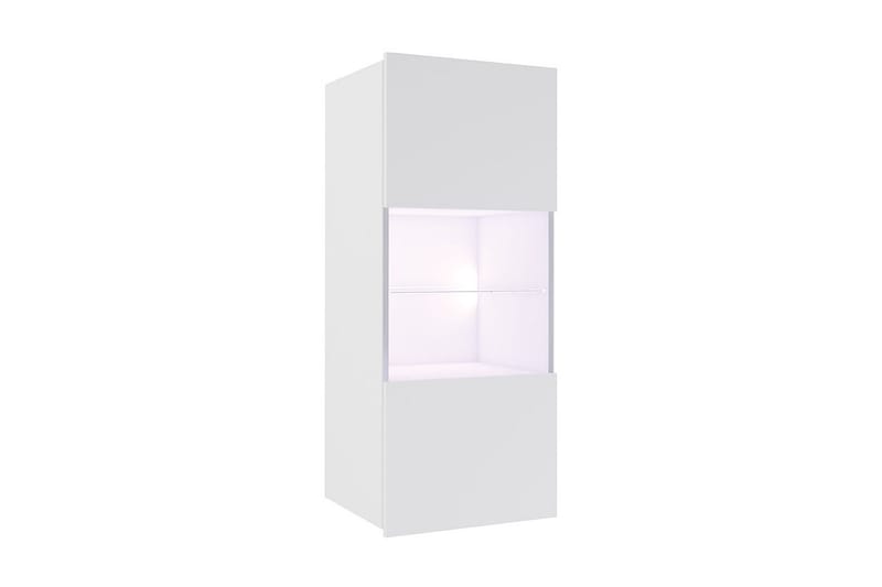 Vitrinskåp Frick 45x32x117 cm - Vit - Förvaring - Skåp - Vitrinskåp