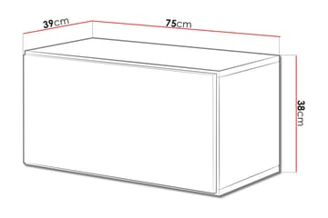 Vitrinskåp Roco 37,5x39x75 cm - Vit - Förvaring - Skåp - Vitrinskåp