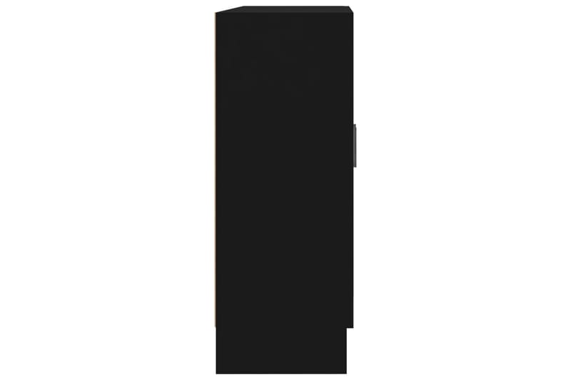 Vitrinskåp svart 82,5x30,5x80 cm spånskiva - Svart - Vitrinskåp