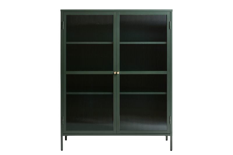 Vitrinskåp Umtiti 111x140 cm - Grön - Förvaring - Skåp - Vitrinskåp