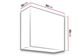 Vitrinskåp Veria 30x50 cm - Natur/Svart - Förvaring - Skåp - Vitrinskåp