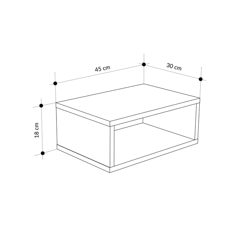 Volena Sängbord 45 cm - vit, retrogrå - Förvaring - Skåp - Förvaringsskåp