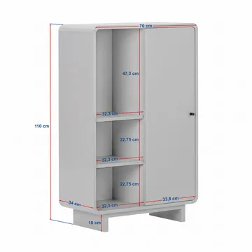 Zavio Multifunktionsskåp 70x110x34 cm - Milano Walnut - Förvaring - Skåp - Förvaringsskåp
