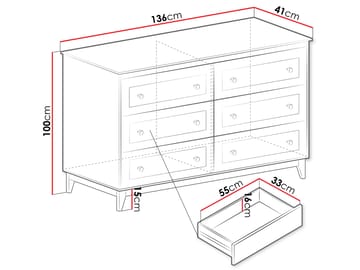 Zeylor Skänk 136 cm - Förvaring - Skåp - Förvaringsskåp