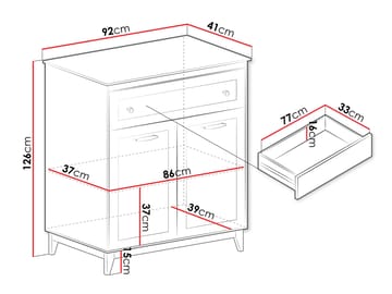 Zeylor Skänk 92 cm - Förvaring - Skåp - Förvaringsskåp