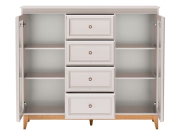 Zeylor Vitrinskåp 142 cm med Belysning - Förvaring - Skåp - Vitrinskåp