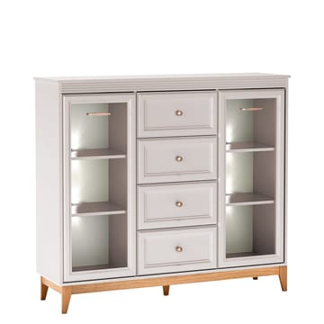 Zeylor Vitrinskåp 142 cm med Belysning - Förvaring - Skåp - Vitrinskåp