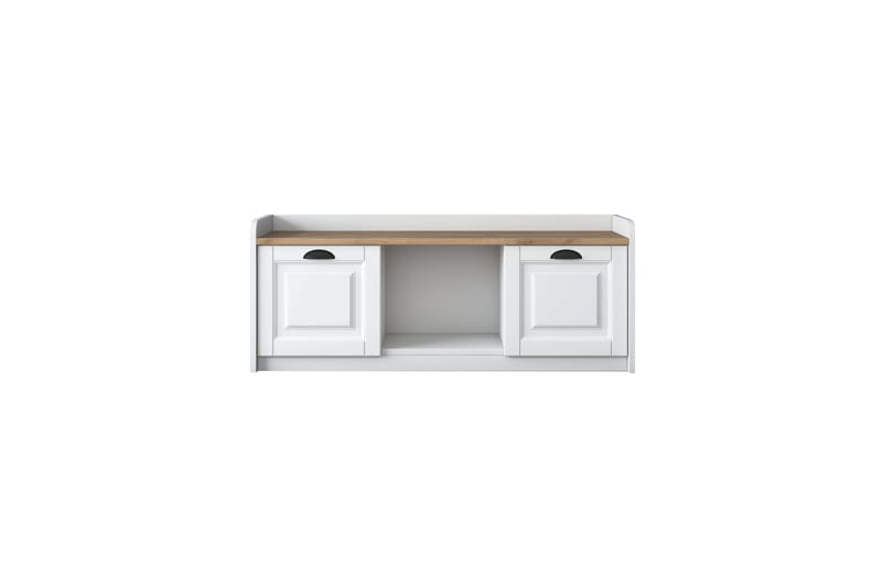 Skobänk Caraway 120x45 cm Vit/Brun - Skobänk & skohylla med bänk - Hallförvaring