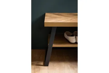 Bänk Wohnling Ekfiskbensdekor med hylla Stabil metallram Modern look - Förvaring - Skoförvaring - Skobänk & skohylla med bänk