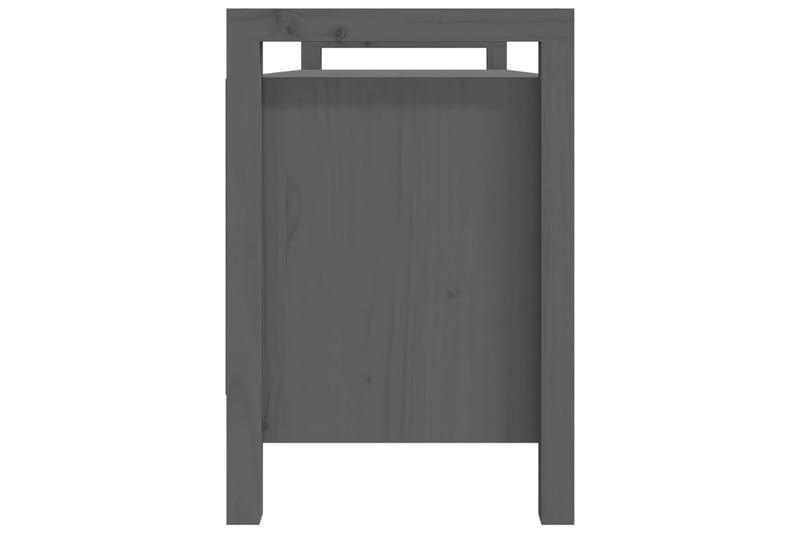beBasic Skobänk grå 110x40x60 cm massiv furu - Grey - Skobänk & skohylla med bänk - Hallförvaring