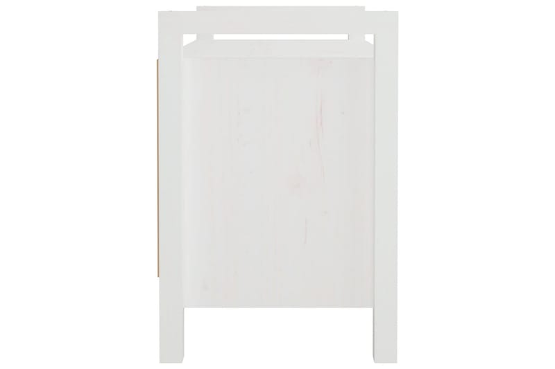beBasic Skobänk vit 80x40x60 cm massiv furu - White - Skobänk & skohylla med bänk - Hallförvaring