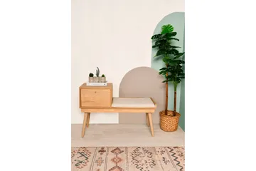 Botkins Skobänk 105 cm - Ek/Cream - Förvaring - Skoförvaring - Skobänk & skohylla med bänk