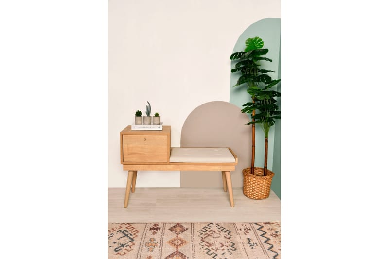 Botkins Skobänk 105 cm - Ek/Cream - Förvaring - Skoförvaring - Skobänk & skohylla med bänk