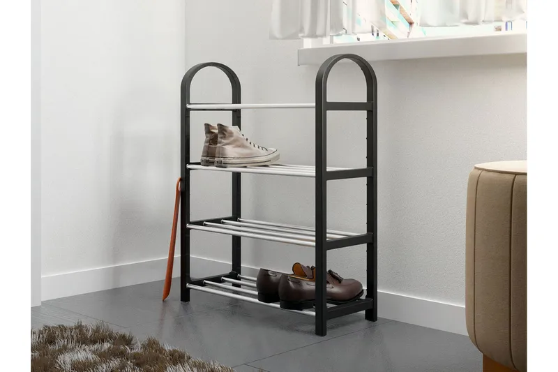 Cencja Skohylla 50x18 cm - Svart/Silver - Förvaring - Skoförvaring - Skohylla & skoställ