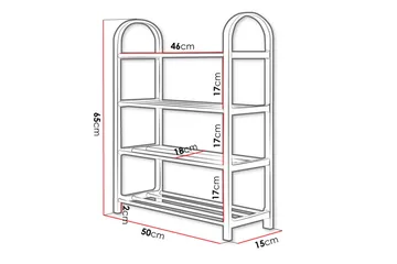 Cencja Skohylla 50x18 cm - Svart/Silver - Förvaring - Skoförvaring - Skohylla & skoställ